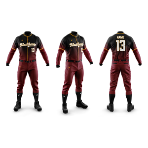 Uniformes de baseball avec logo personnalisé Uniformes de baseball de haute qualité au design sublimé Service OEM Maillot de baseball pour hommes - Product Image 3