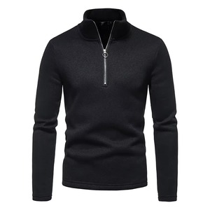 OEM hiver hommes 1/4 fermeture éclair sweat-shirt personnalisé chaud épais polaire pull sweat pour hommes - Product Image 3