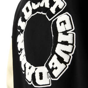 Chaquetas universitarias personalizadas unisex, logotipo personalizado disponible con cierre de botón a presión estilo béisbol Escuela Secundaria fábrica OEM - Product Image 2