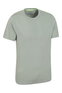 เสื้อยืดคอกลมผ้าไหมสีฟ้าสำหรับผู้ชายพิมพ์ลายแบบกำหนดเองระบายอากาศขนาดพลัสไซส์ทรงหลวมไซส์อเมริกัน - Product Image 5