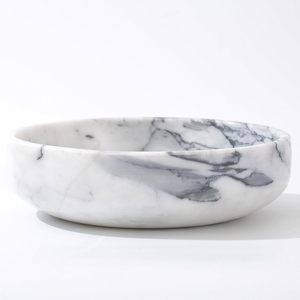 Cuenco decorativo de mármol con estilo, diseño moderno elegante, acento de lujo de alta calidad para el centro de mesa del hogar pulido - Product Image 3
