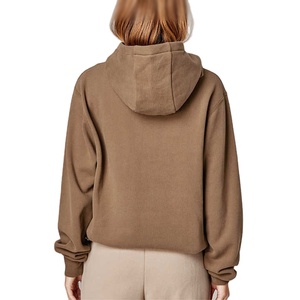 Custom Women's Casual Hooded Polyester/Cotton Blend Oversized Drop Shoulder Hoodie with 3D Puff Printing - Product Image 5