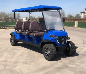 รถกอล์ฟหลังคาพับได้6-Seater พร้อมเครื่องปรับอากาศและกระจกหน้ารถสะดวกสบายและสะดวกสำหรับนักกอล์ฟ - Product Image 2