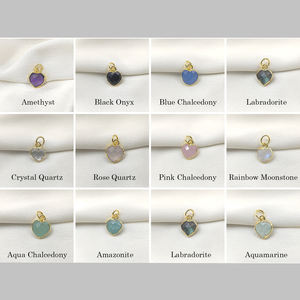 Vente en gros 10mm Aqua calcédoine en forme de coeur Bijoux en argent sterling plaqué DIY fabrication de bijoux pendentif à breloque Fournisseur en gros - Product Image 6