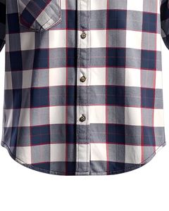 Camisa a Cuadros para Hombre, Manga Larga, Cuello Abotonado, Informal, de Algodón, con Bolsillo en el Pecho, para Primavera, en Colores Gris, Azul y Rojo, Venta al Por Mayor - Product Image 6