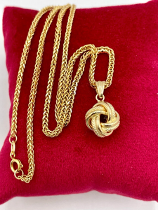 18kGold Pendant Real 18K Collar de oro amarillo Joyería encantadora Joyería de moda chapada en oro para mujeres - Product Image 5