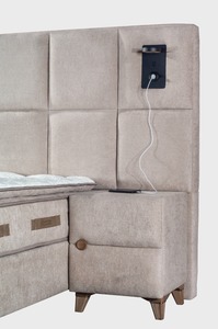 Elegante y moderno juego de dormitorio tamaño King, muebles de madera MDF duraderos para el hogar, oficina, Hotel, Villa, hermosa adición a cualquier espacio - Product Image 3