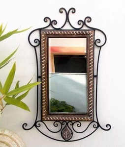 Espejos de pared de metal de hierro de diseño más alto utilizados para baño, habitación de Hotel, espejo de pared decorativo de tamaño personalizado - Product Image 3