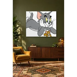 Impression sur toile Fida Tom et Jerry Chin on Hands - Product Image 1