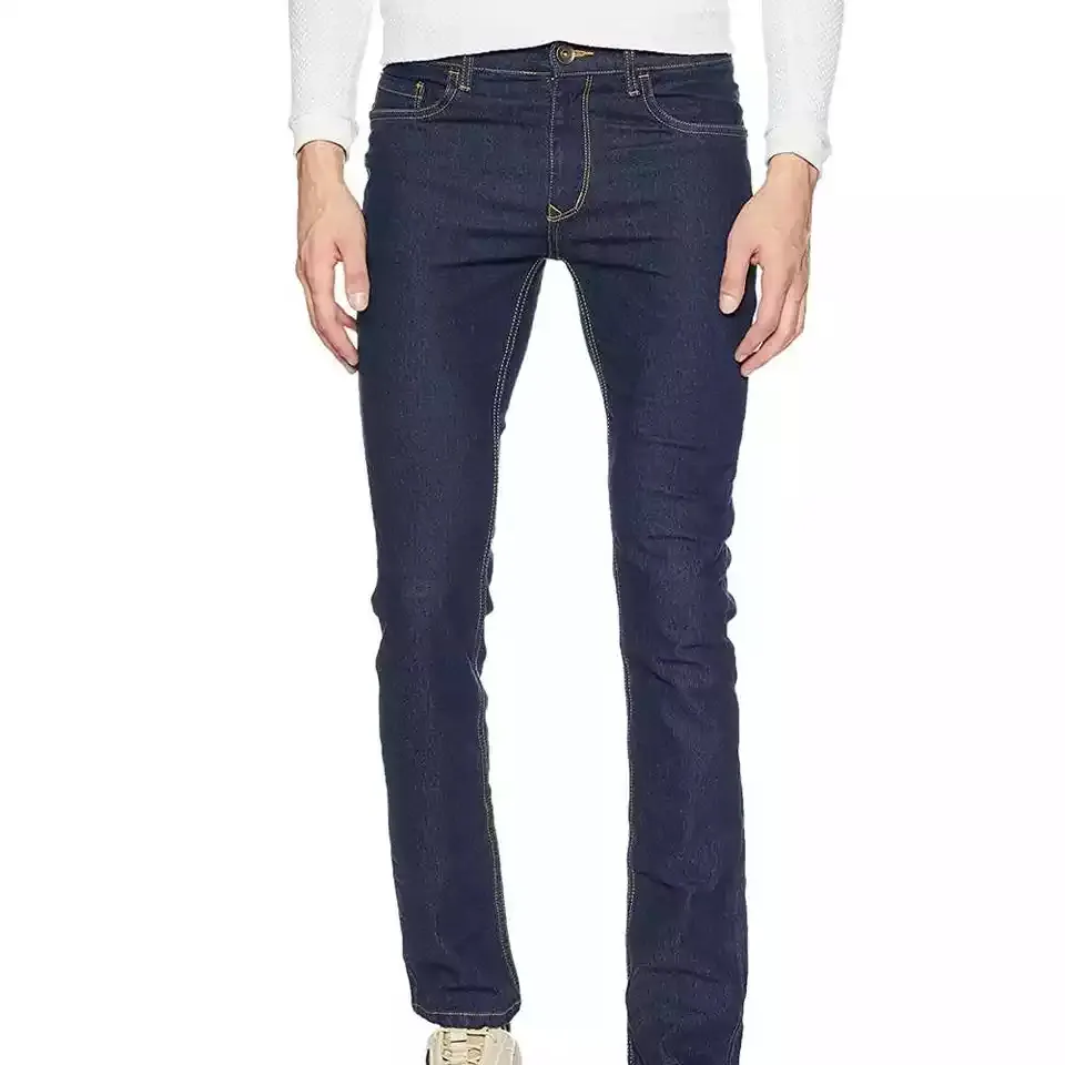 Harga Murah Celana Jeans Pria Dicuci Grosir Desain Kustom Celana Denim Slim Regular Fit untuk Pria