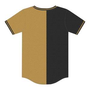 APA <b>Half</b> and <b>Half</b> Pullover Baseball Jersey 100% Polyester Mesh Alpha Fraternity <b>Shirt</b> with Custom Embroidered Applique Logos - Product Image 3