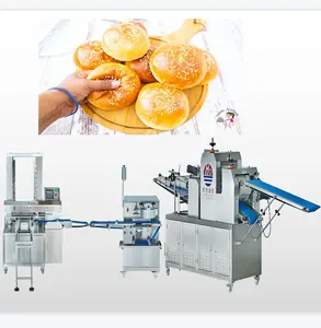 La línea de producción de bollos de hamburguesa redonda es un tipo de línea de producción de bollos de pan
