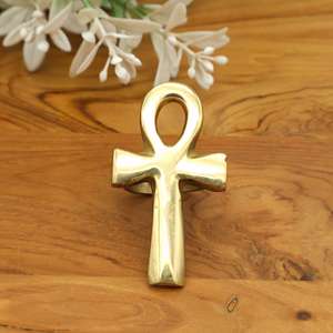 Gold Ankh <b>Ring</b> Egyptian Symbol <b>Statement</b> Spiritual Jewelry Ancient Egypt Bohemian gift. - Product Image 2