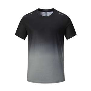 Camiseta Deportiva Ligera, Transpirable y de Secado Rápido, Personalizada, para Correr, de Seda/Algodón, Corte Regular, con Degradado, para Hombre - Product Image 3