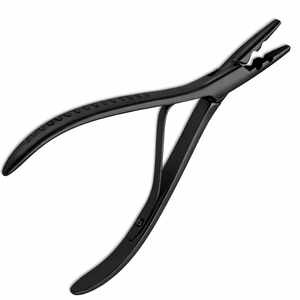 Matte Black Hair <b>Extension</b> Pliers Micro <b>Bead</b> Crimp Tool for Microlinks Salon Styling Durable <b>Extension</b> Removal Tool - Product Image 5