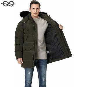 Manteau d'hiver pour homme avec capuche détachable Veste en duvet longue et lourde Parka chaude rembourrée Confort par temps froid - Product Image 5
