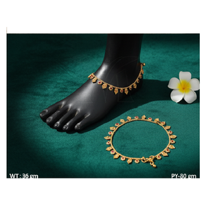 Payal dorado de moda para uso diario, tobillera ligera, joyería para mujeres y niñas, disponible a granel, precio por cantidad - Product Image 5