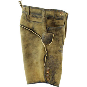 Best Offer <b>Men's</b> Solid Pattern Bavarian Lederhosen <b>Shorts</b> Vintage Decoration Eco-Friendly Goat Leather Low MOQ Anti-Wrinkle - Product Image 6