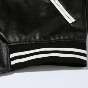Veste de course moto en cuir respirante coupe-vent sur mesure OEM pour homme, coupe classique légèrement épaisse avec logo d'équipe - Product Image 5