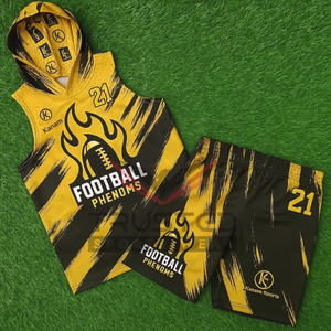 Conjunto de Uniforme 7v7 Personalizado de Primera Calidad, Transpirable, de Secado Rápido, sin Mangas, Ropa Deportiva para Equipos, Fútbol Americano, Impresión Digital - Product Image 1