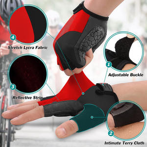 Buen diseño Levantamiento de pesas Transpirable Antideslizante Guantes de medio dedo Durable Mano Ciclismo Fitness Guantes de gimnasio de protección - Product Image 4