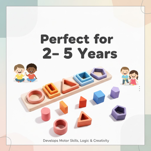 Jouet éducatif en bois à succès |   Bois poli multicolore fait à la main |   Jouet éducatif Montessori pour enfants - Product Image 4