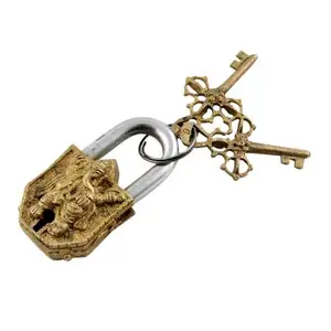 仿古外观铁锁独特设计最佳质量仿古锁铁挂锁和钥匙复古风格带锁工作状态
