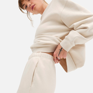 2024 nueva llegada personalizada en relieve de gran tamaño mujeres Jumper Streetwear bordado polar cuello redondo sudadera Puff de talla grande invierno - Product Image 3