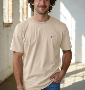 T-shirt à manches courtes en coton biologique, vêtements de ville à col rond surdimensionnés personnalisés, vêtements de ville confortables et décontractés, vêtements de haute qualité, vente en gros - Product Image 2