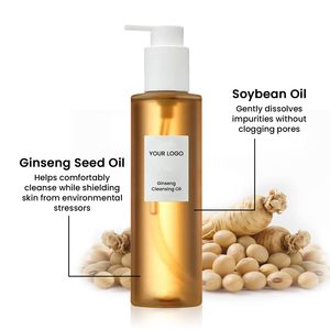Removedor de maquillaje de limpieza profunda de poros emulsionante rápido de etiqueta privada OEM para piel sensible y propensa al acné aceite de limpieza de ginseng - Product Image 2