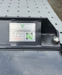 Dobladora de Chapa Metálica Industrial Resistente VTBB-0225-72, Tipo Manual, Marco de 72 Pulgadas de Longitud, Fabricada en Vietnam - Product Image 5