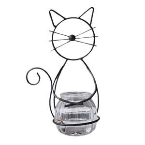Vase à fleurs hydroponique design chat au look unique Terrarium avec support en métal Vente en gros Vase en fer de luxe Décor de plante pour mariage - Product Image 4