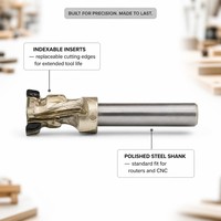 Fraise à défoncer ODM/OEM à bon prix, 2 dents, 25° de hélice, HRC55, en carbure non revêtu, 20 mm, pour le travail du bois, le panneau aggloméré et le bois massif