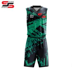 ชุดบาสเก็ตบอลของผู้ชายชุดบาสเก็ตบอลผ้าโพลีเอสเตอร์พิมพ์ซับลิเมชันสำหรับ100% - Product Image 6