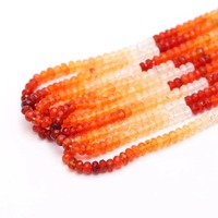 Perles Rondelles Facettées en Opale de Feu Naturelle du Mexique Qualité AA, Pierres Précieuses en Vrac pour Bijoux, Pierre d'Opale Tendance Certifiée par un Certificat Tierce Partie