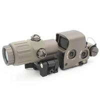 FDE 558 Holographic Red Dot Sight G33 3X Magnifier Set 30mm Objective Lens Red Green Illumination Mil Spec Markings Shockproof