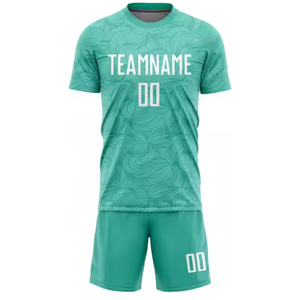 เสื้อฟุตบอลพิมพ์ลายพิมพ์โพลีเอสเตอร์แบบลอกลายสีทึบออกแบบโลโก้ได้ทั้งชายและหญิง100% ผ้าโพลีเอสเตอร์ - Product Image 5