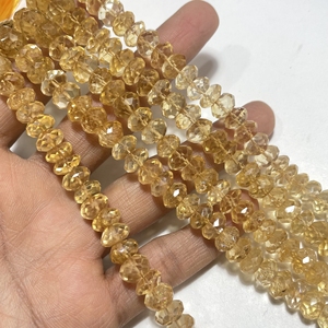 ลูกปัดควอตซ์สีเหลืองธรรมชาติสำหรับทำเครื่องประดับ - Product Image 3