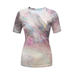 T-shirts en velours côtelé 3D pour femmes couleur personnalisée respirant confortable écologique décontracté coupe ajustée - Product Image 4