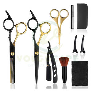 Tijeras de corte de pelo profesional 2024, tijeras de pelo Sirabe de 6,5 ", tijeras de peluquero con borde de maquinilla de afeitar para mano derecha en estilo único - Product Image 1