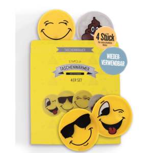 Lot de 4 chauffe-mains électriques Emoji portables, alimentés par batterie USB, pour usage intérieur et extérieur, chambre et salon - Product Image 2