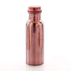 Copper <b>bottle</b> with handmade design and reusable ecofriendly structure for hydration - Product Image 2