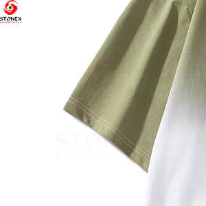 T-shirt Homme Oversize Printemps en Gros 100% Coton Col Rond Style Urbain Dégradé Décontracté Respirant Écologique Personnalisable - Product Image 4