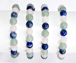 Natural Quality Smooth Glossy Strengthen Friendship 8mm Crystal <b>Gemstone</b> Beaded Meditation <b>Bracelet</b> for Best Friends Jewelry - Product Image 1