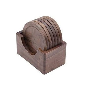 Posavasos redondos de mármol con caja redonda de madera, juego de posavasos hechos a mano para taza de té, a precio asequible - Product Image 4