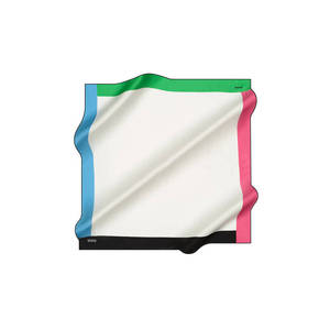 Écharpe carrée en crêpe de soie satinée 90x90 - Colorée - Product Image 1