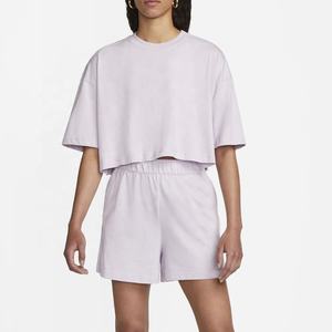 OEM haute qualité grande taille femmes surdimensionné t-shirt décontracté manches courtes solide logo décoration expédition rapide pour l'été - Product Image 3