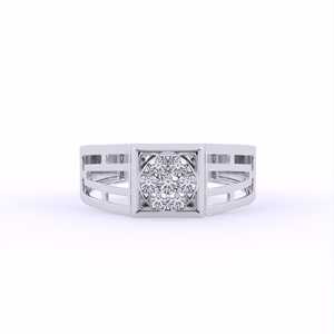 Anillo de diamante cultivado en laboratorio de joyería de mano moderna de doble prestigio para él con ajuste de punta eleva tu estilo - Product Image 3