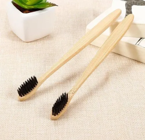 2025 Eco Travel Edition brosse à dents en bambou naturel poils de charbon de bois doux pour blanchir les soins bucco-dentaires pour adultes zéro déchet préféré - Product Image 2