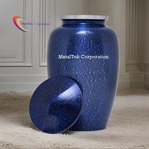 Urnas de Cremación Clásicas para Adultos con Pintura Azul Texturizada, Recuerdo para Cenizas, Estilo Adulto, Fabricante Mayorista, Colores Personalizados, Urna Funeraria - Product Image 4